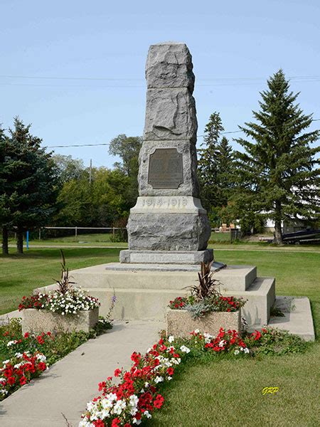 Historic Sites Of Manitoba Alexander War Memorial Alexander Rm Of