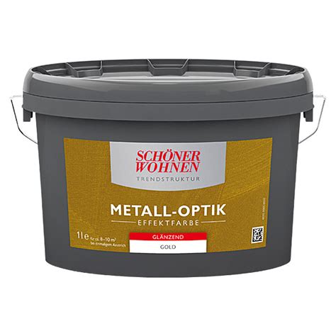 SCHÖNER WOHNEN Metall Optik Effektfarbe Gold 1 l Glänzend