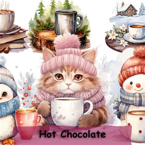 Hot Cocoa Clipart Etsy