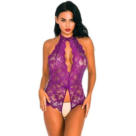 Body Nouveau Sexy Femmes En Dentelle Teddy Lingerie Combinaison Ouvert