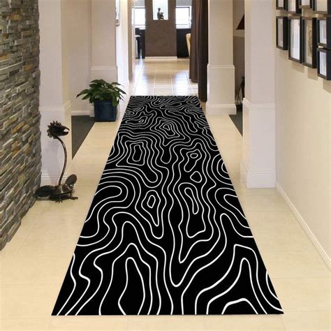 Optical Illusion Rug Runner Rug Hallway Rug Vortex Rug Long Rug D