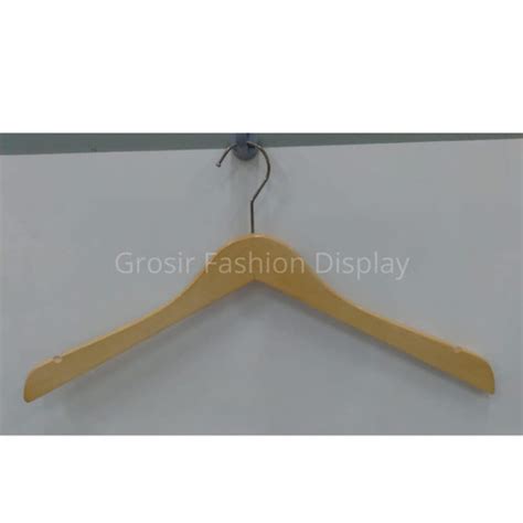 Jual Hanger Kayu Natural Dewasa Gantungan Baju Kayu Estetik Bh