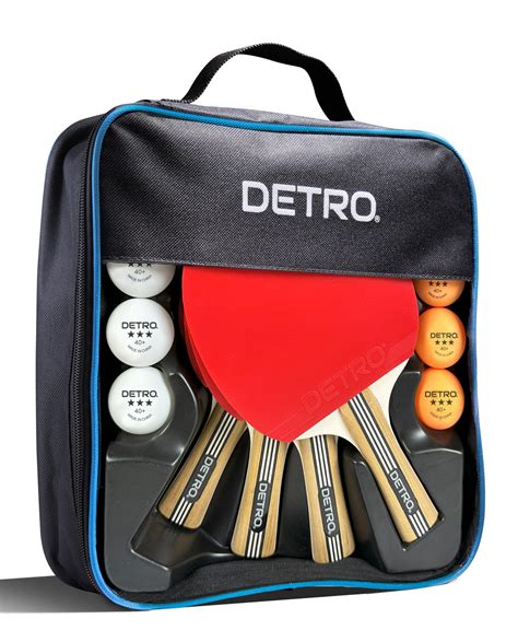 Detro 4 Player Table Tennis Performance Paddle And Ball Set