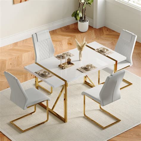 Amazon Gopop 5 Piece Dining Table Set For Dining Room Kitchen