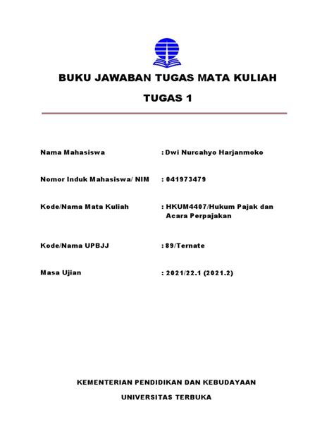 Tugas 1 Hukum Pajak Dan Acara Perpajakan Pdf