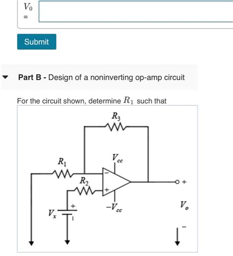 Solved Part A Calculating The Output Voltage Of A