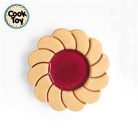 Kit Linzer Flor e Coração Cortador Carimbo COOKTOY Inovação em