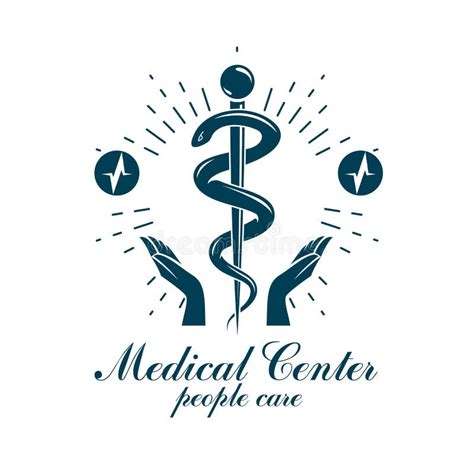 Icono Del Vector Del Caduceo De La Farmacia Logotipo Corporativo