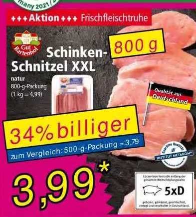 Gut Bartenhof Schinken Schnitzel XXL Angebot Bei NORMA