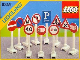 Klocki Lego Legoland Vintage Town City Zestaw Road Signs Znaki