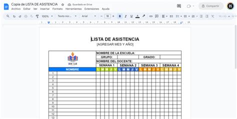 Plantilla De Lista De Asistencia Laboral En Excel GRATIS Didocu