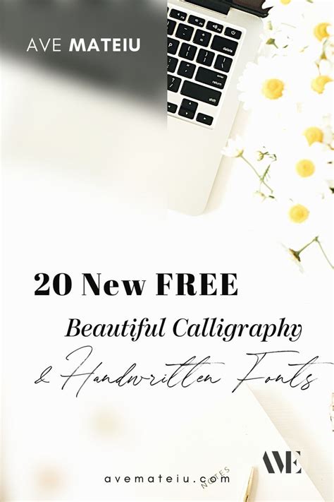 20 New FREE Beautiful Calligraphy And Handwritten Fonts Ave Mateiu