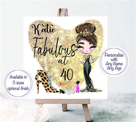 Large Personalised Birthday Card For Glamour Lady Queen 60th Card