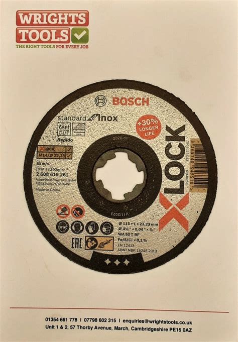 Bosch X Lock Cutting Disc Inox Metal Mm X Mm X Mm