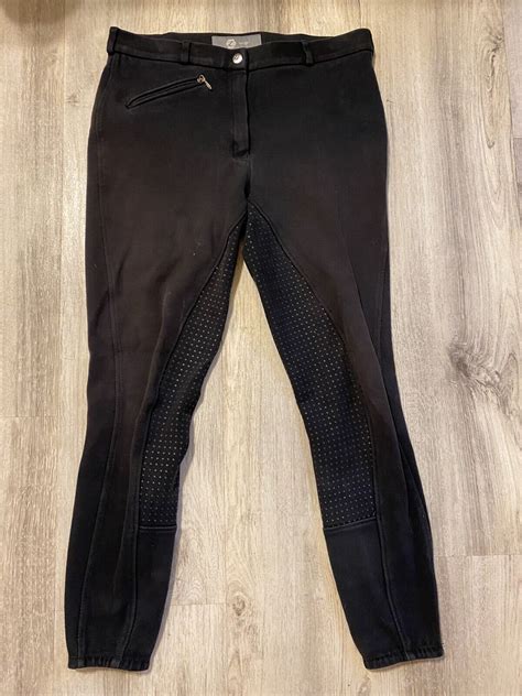 Horze Black Jogger Horse Riding Pants Womens Size 28 Ebay