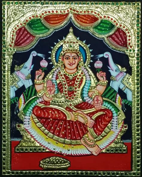 Gajalakhshmi Tanjore Painting X International Indian