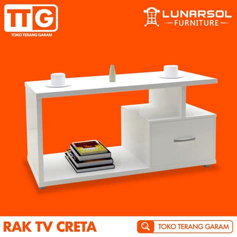 Jual LUNAR MEJA TAMU RAK TV SERBAGUNA MINIMALIS CRETA Shopee Indonesia