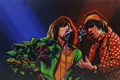 One Of The All Time Great Rock Bands Is Captured In This Colorful Work