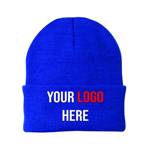 Custom Embroidered Logo Artwork Design Beanie Cap Ski Cap Snow Cap Logo