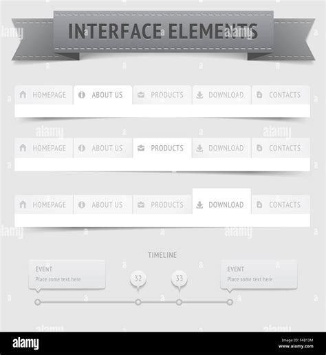 user interface elements stock photo alamy