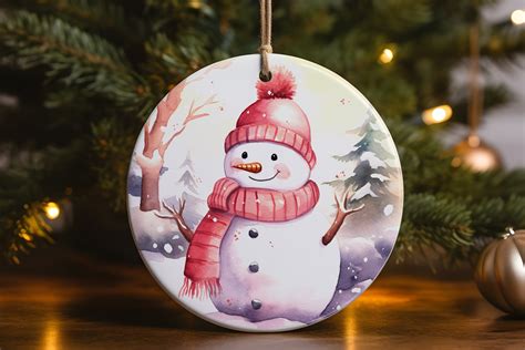 Snowman Scarf Ornament Graphic by R.Ray Design · Creative Fabrica