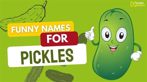 Pickle Perks: Funny and Creative Pickle Names | Funny names, Pickle ...