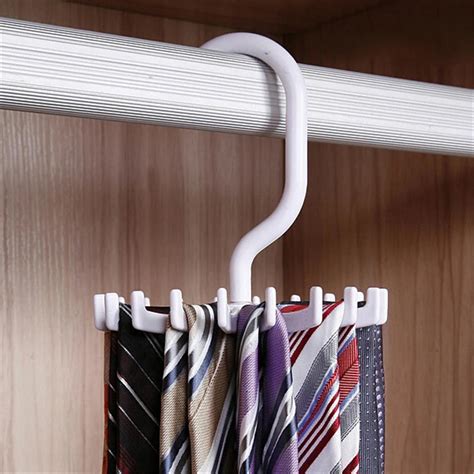 Business Rotating Tie Rack Adjustable Tie Hanger Holds 20 Neck Ties Organizer Space Saving Men ...