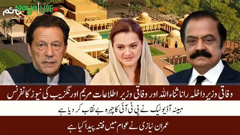 Rana Sanaullah And Maryam Aurangzeb Important Media Talk NayaTime