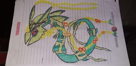 Desenho do Mega Rayquaza Pokémon Amino Em Português Amino