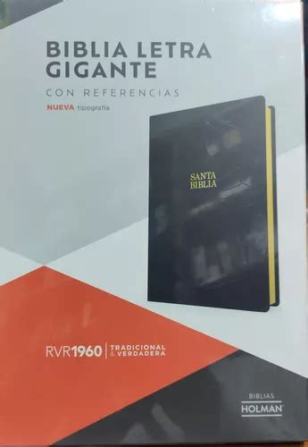 Biblia Rvr Letra Gigante Puntos Negro Piel Fabricada Env O Gratis