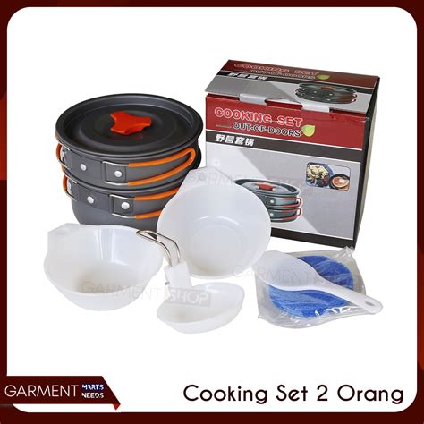 Jual KOMPOR200 Paket Alat Masak Cooking Set Panci Wajan Piring Untuk