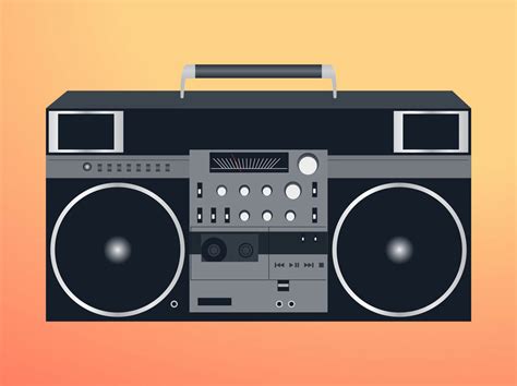 Boombox Vector Vector Art & Graphics | freevector.com