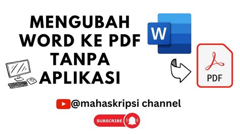 Cara Mengubah Word Ke Pdf Tanpa Aplikasi Youtube