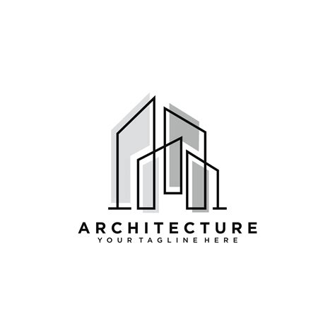 Architecture logo design, Vector construction company brand design template. Architect and ...