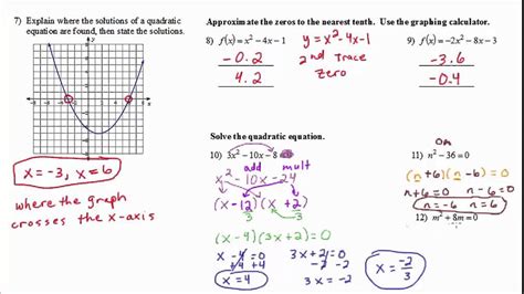 Algebra Chapter Answers