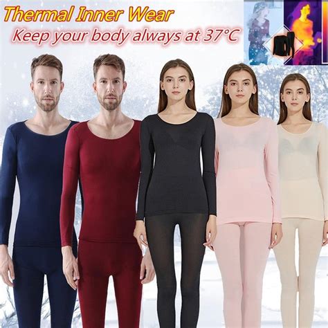 Buy Winter Seamless Elastic Long Thermal Inner Wear Thermal Underwear Set Top And Bottom For Woman