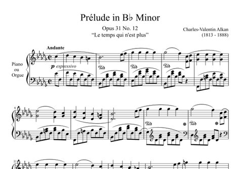 Prelude Opus 31 No 12 In Bb Major Arr Zachary Corbett By Charles