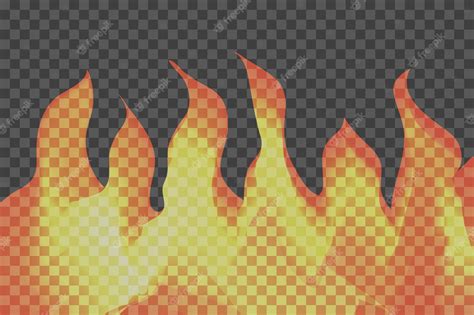 Premium Vector Vector Cartoon Fire Flame Isolated On Transparent