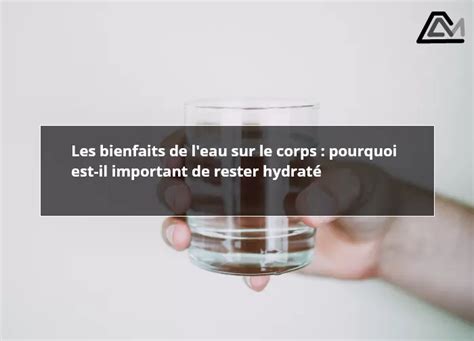 Les Bienfaits De L Eau Sur Le Corps Pourquoi Est Il Important De