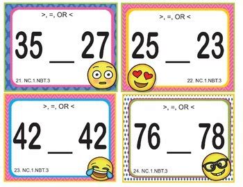 North Carolina Math Nc Nbt St Grade Task Cards Compare Two Two