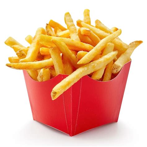 Premium Photo French Fries Or Fried Potatoes In A Red Carton Box