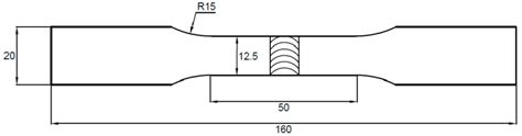 Geometry Of The Tensile Sample Download Scientific Diagram