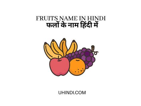 Fruits Name in Hindi | फलों के नाम हिंदी में - uHindi