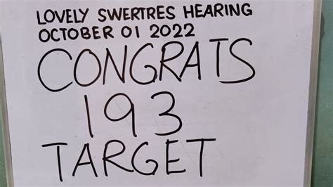 OCTOBER 01 SWERTRES HEARING TODAY PASURE 2 1 ALL DRAWS YouTube