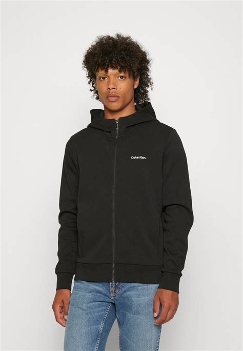 Calvin Klein Micro Logo Repreve Hoodie Jacket Felpa Con Zip Black