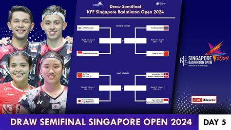 Draw Jadwal Semifinal Singapore Open Hari Ini Pukul Wib