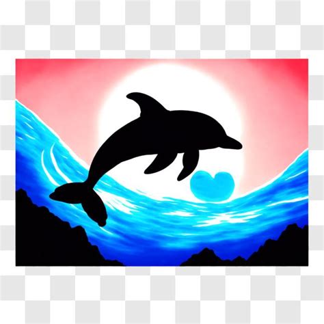 Download Dolphin Jumping out of the Water into the Sunset PNGs Online ...