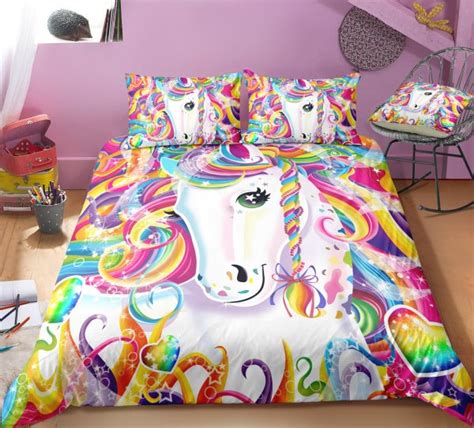 Colorful Rainbow Unicorn Bedding Set Unilovers