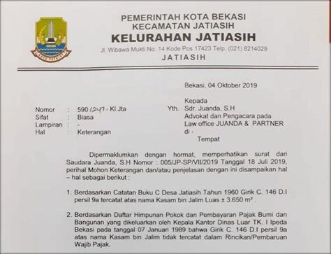 Contoh Surat Keterangan Pajak Bumi Dan Bangunan Kumpulan Surat Penting