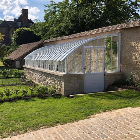 Serre adossée en verre trempé 4mm et aluminium Lams CHAMBORD sur muret